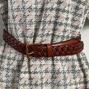 TOMMY HILFIGER belt Brown leather men's belt size 40